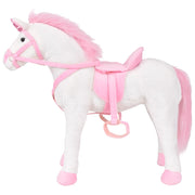 Unicorno di Peluche in Piedi Bianco e Rosa XXL 91328