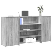 Banco Reception Grigio Sonoma 200x50x103,5 cm Legno Multistrato 3324183