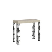 Consolle Allungabile 90-300x40x77 cm Ghibli Cashmere Telaio Antracite