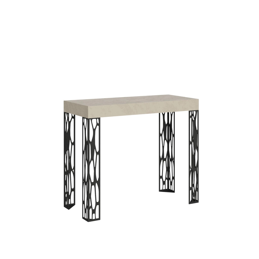 Consolle Allungabile 90-300x40x77 cm Ghibli Cashmere Telaio Antracite