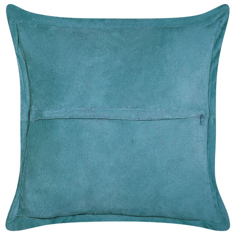Set di 2 cuscini decorativi in velluto a coste verde petrolio 43 x 43 cm stile moderno tradizionale
