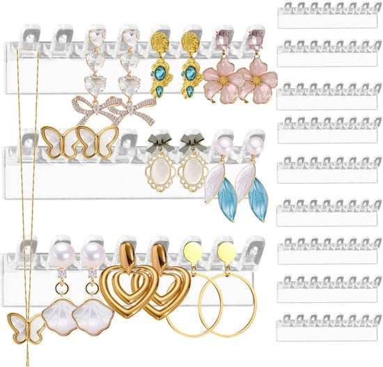 Sostegno per catenine e orecchini da muro, supporto per collane e bracciali, standard per orecchini da muro, 9,5 x 2,4 cm, 9 pezzi