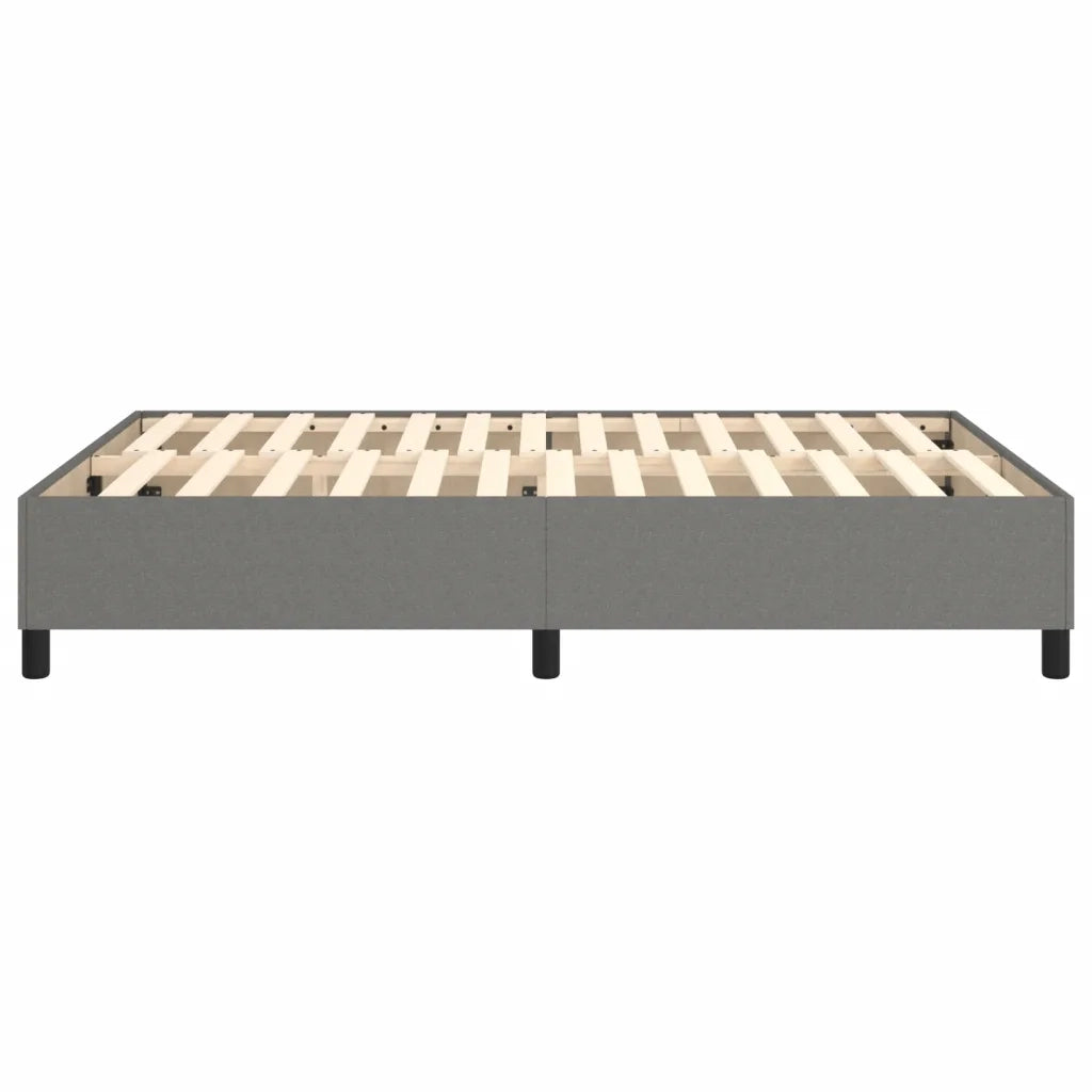 Struttura Letto a Rete a Molle-Giroletto Grigio Scuro 140x190 cm Tessuto 283435