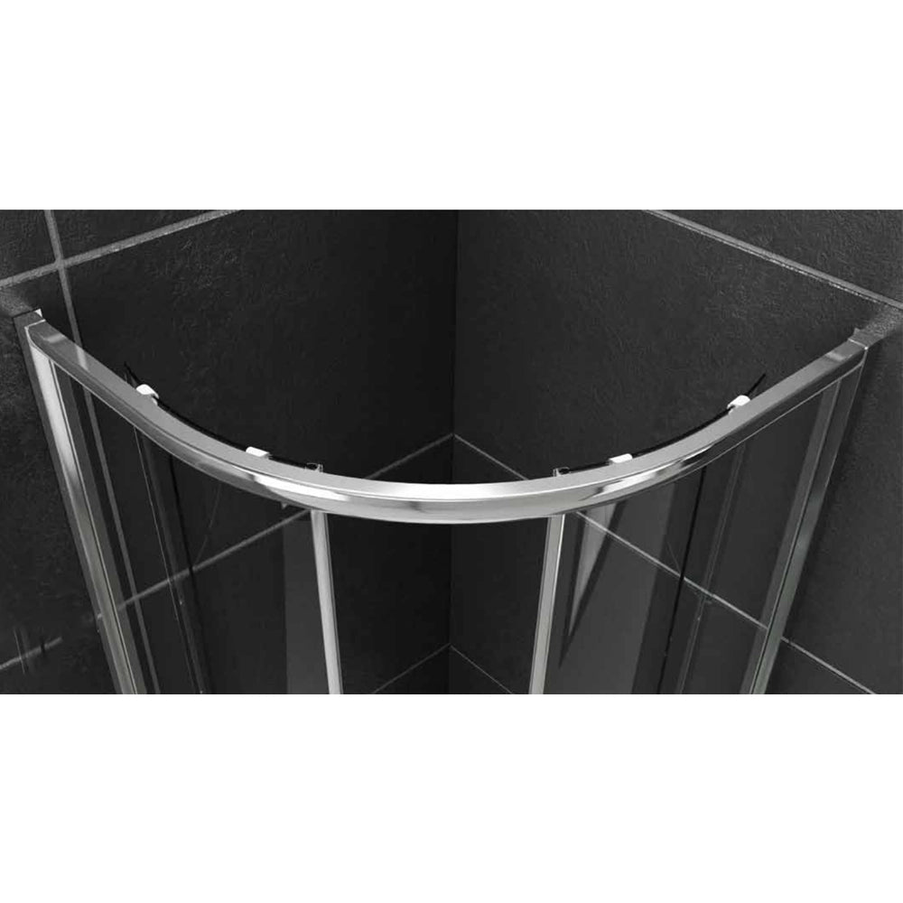 Cabina doccia cromo lucido semicircolare con ante scorrevoli in cristallo temprato *** misure 88-90xh190 cm stampato,...