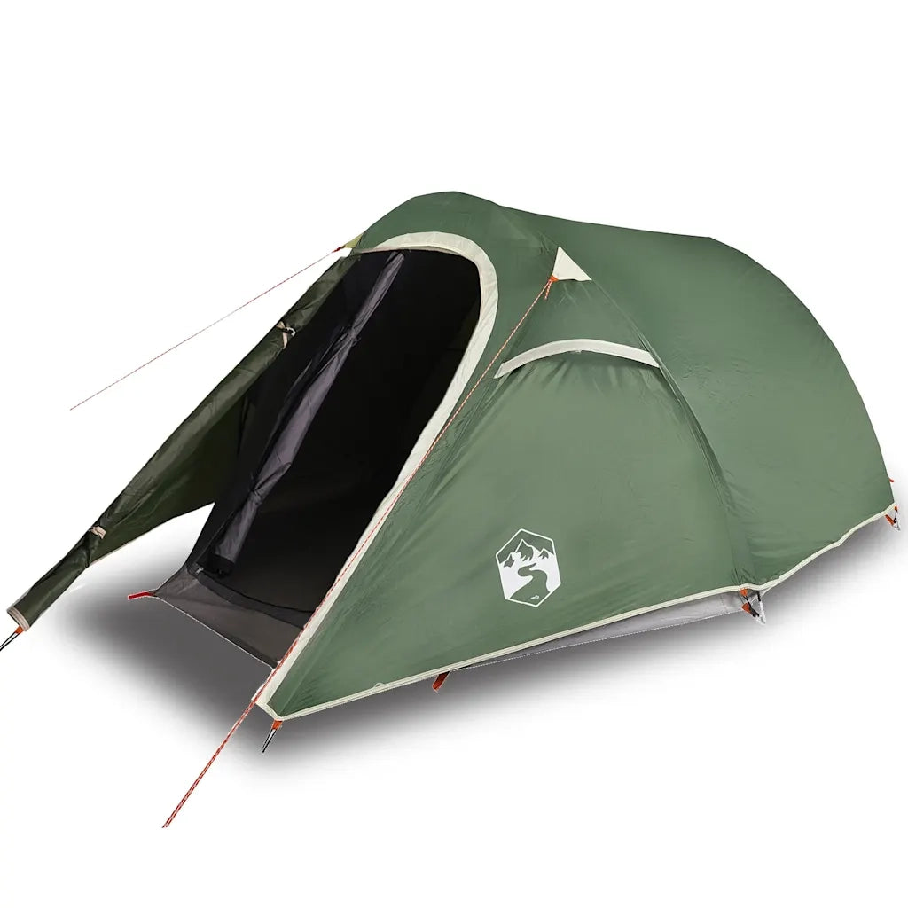 Tenda da Campeggio a Tunnel per 2 Persone Verde Impermeabile 94604