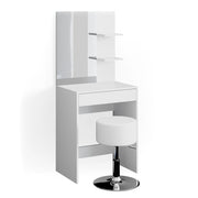 Vicco Tavolo da toeletta Bianco 60 cm con sgabello