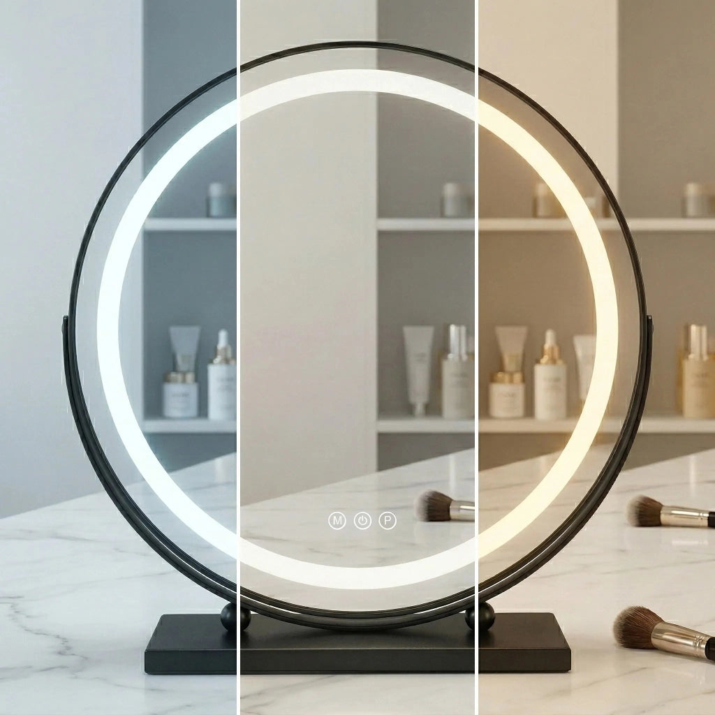 Specchio Led Make-up Black 50 Cm