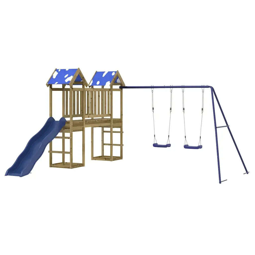 Set da Gioco da Esterno in Legno di Pino Impregnato