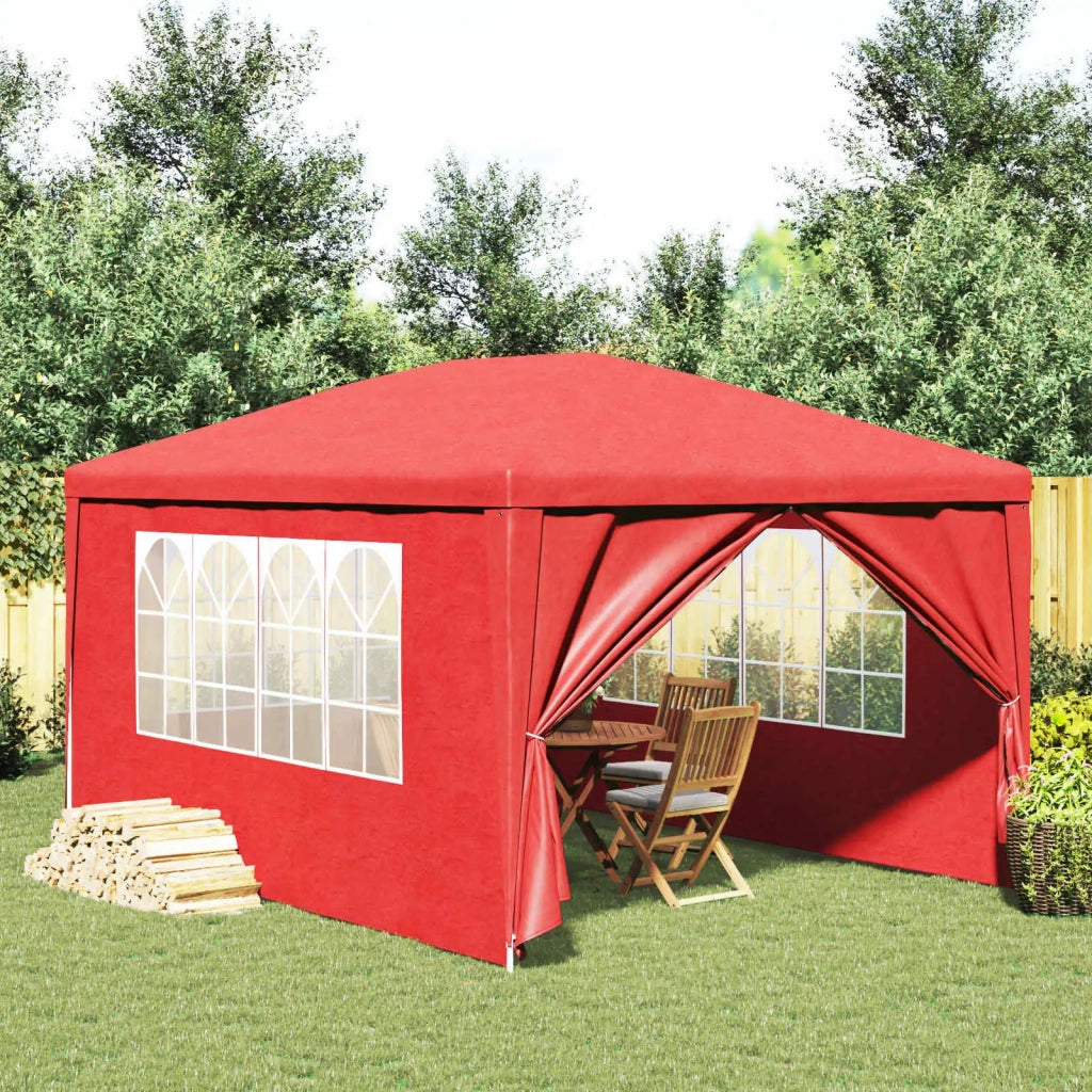 Tenda Party-Tenda da festa 400 x 300 x 255 cm Rosso PE e Acciaio 364737