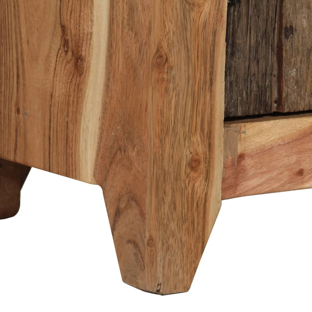 Credenza buffet cassettiera mobile contenitore organizer cucina soggiorno soggiorno 55 x 33 x 75 cm legno massello di acacia e legno di recupero marrone 02_0029588