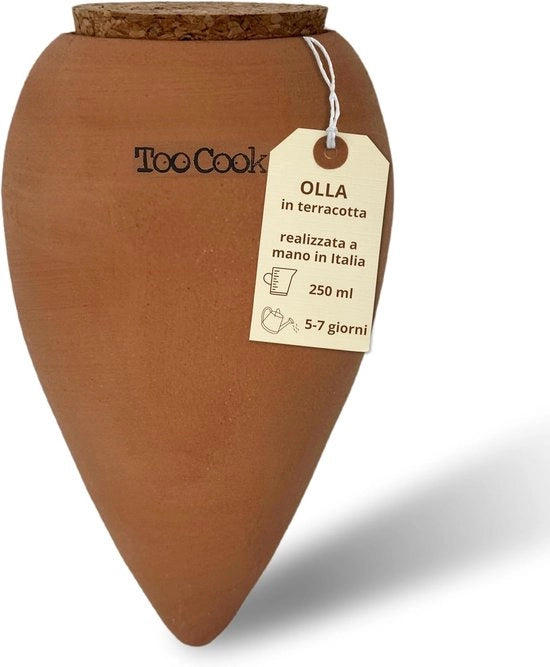 Sistema di autoirrigazione in terracotta per piante - Artigianale, Ecologico, 250 ml