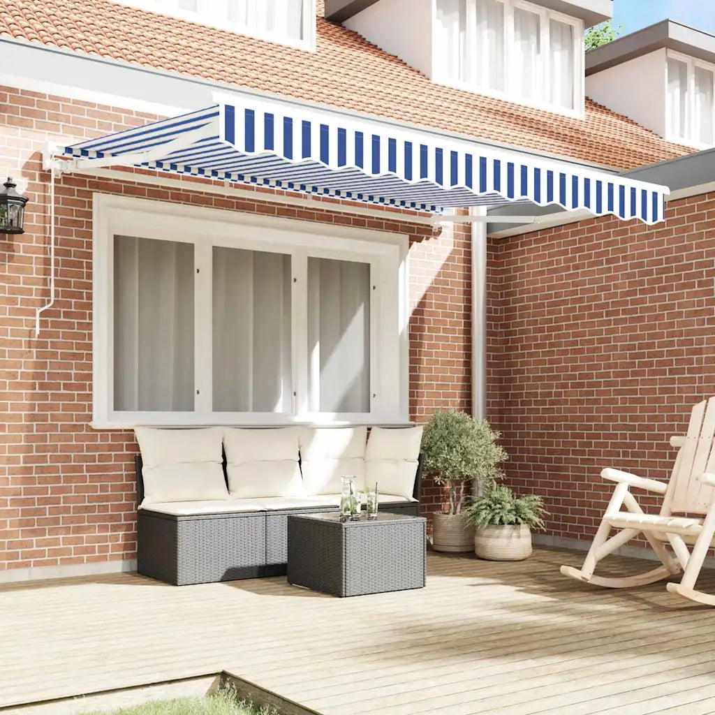 Struttura della tenda-Telaio per tenda da sole Blu e Bianco 250 x 200 cm 272236