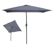 Ombrellone rettangolare inclinabile grigio antracite 200x300x250 cm - Tela 180 g/m² idrorepellente