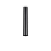 Plafoniera Moderna Look Metallo Nero 1 Luce 7W 3000K Luce Calda H40Cm