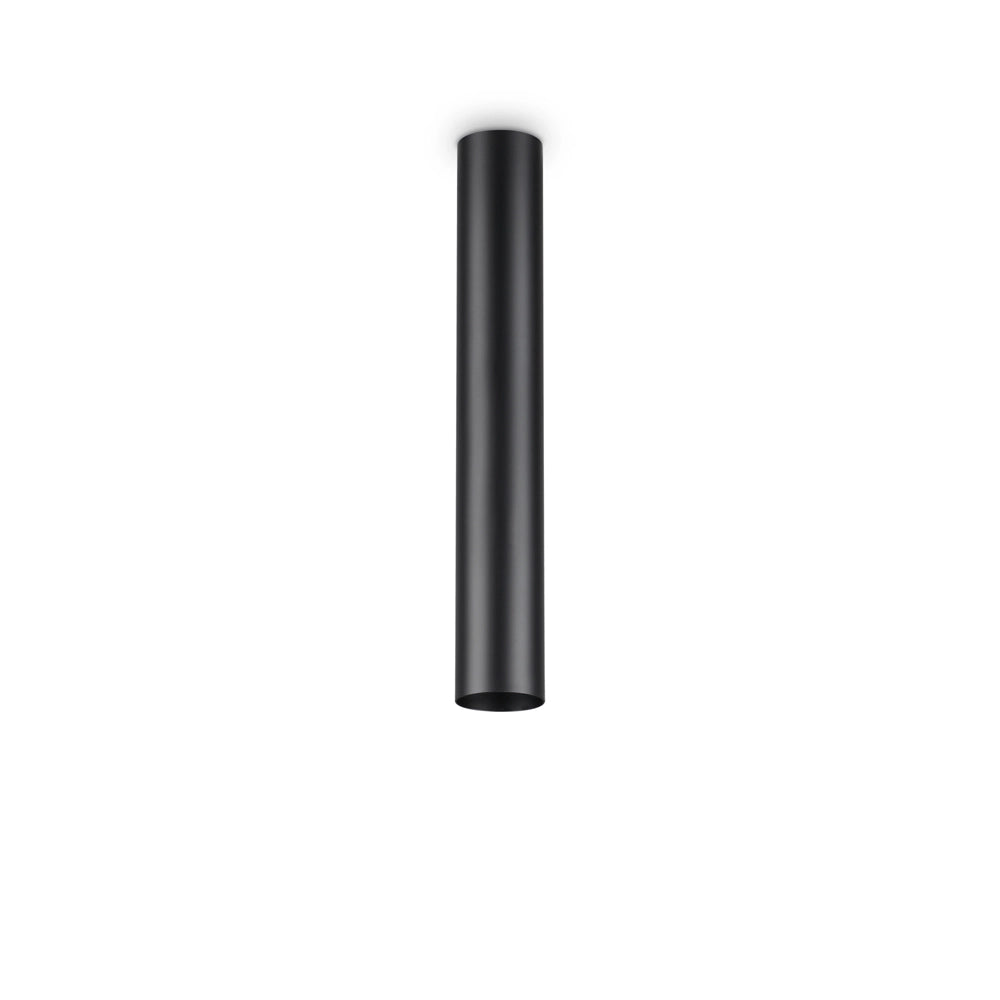 Plafoniera Moderna Look Metallo Nero 1 Luce 7W 3000K Luce Calda H40Cm