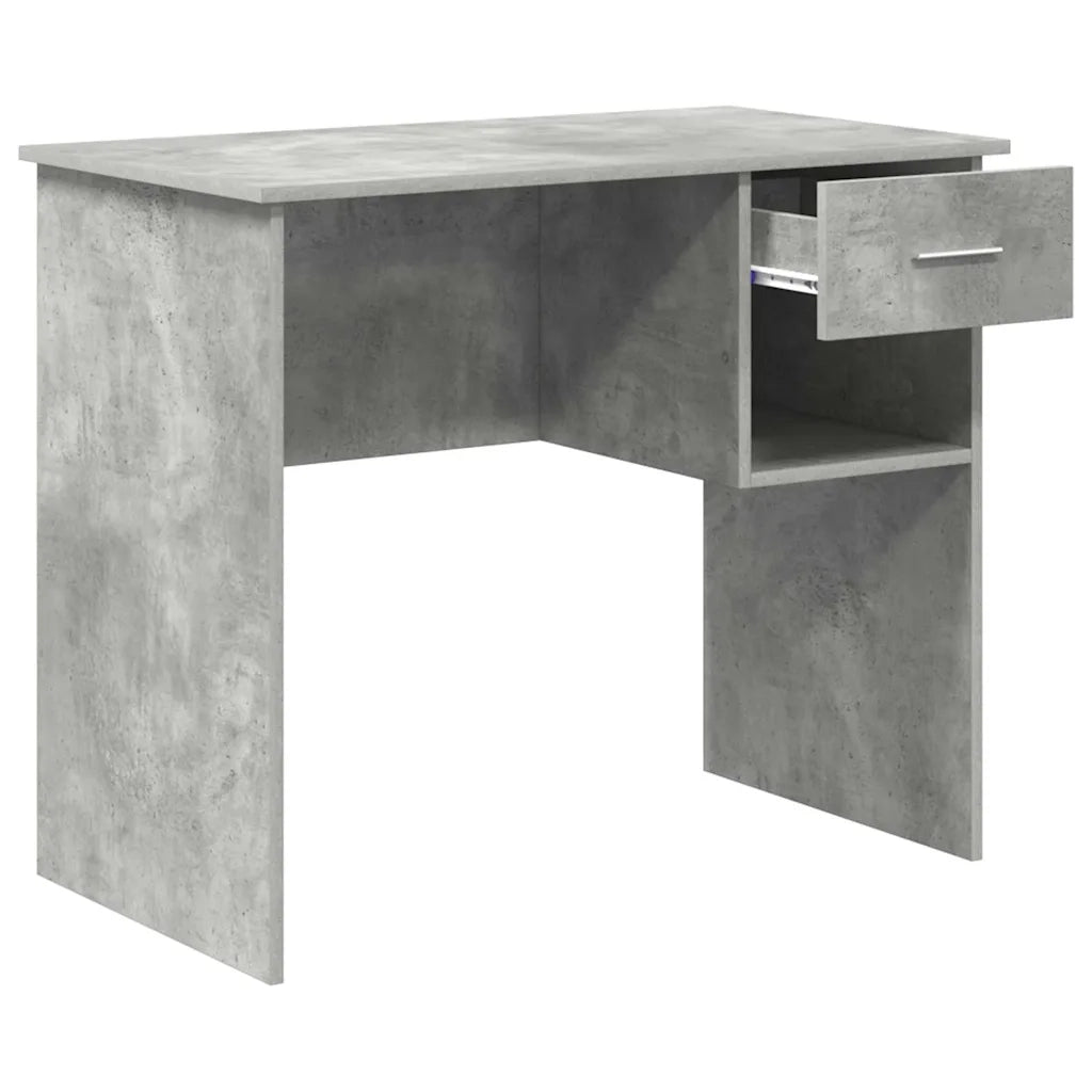 Scrivania | Tavolo da Ufficio Grigio cemento 90 x 49 x 75 cm Legno multistrato