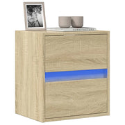 Mobile TV a Parete con Luci LED Rovere Sonoma 41x31x45 cm 852275
