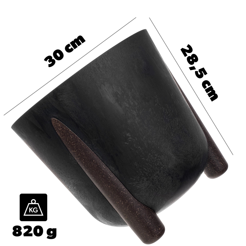 Vaso da fiori KADAX, coprivaso, fiori su gambe, con inserto, supporto per fiori, nero, 30 cm