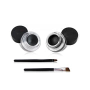 Trade Shop - 2 Gel Eyeliner Nero Black Lunga Durata 24h Waterproof Lasting Drama Applicatori -