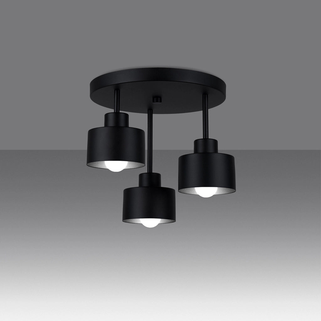 Lampada a soffitto SAVAR 3 nero