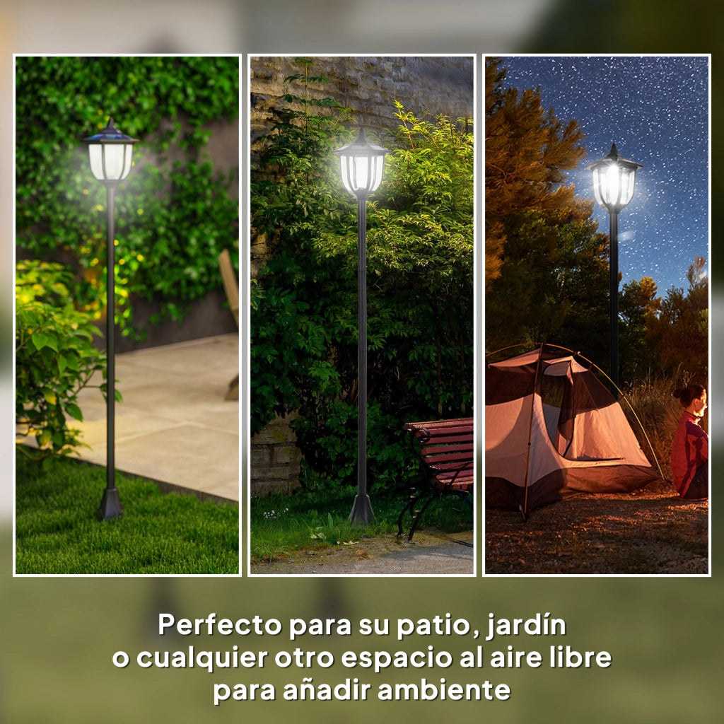 Lampada Solare da Giardino ¨C zephmum ¨C ?26.5x177cm Nero