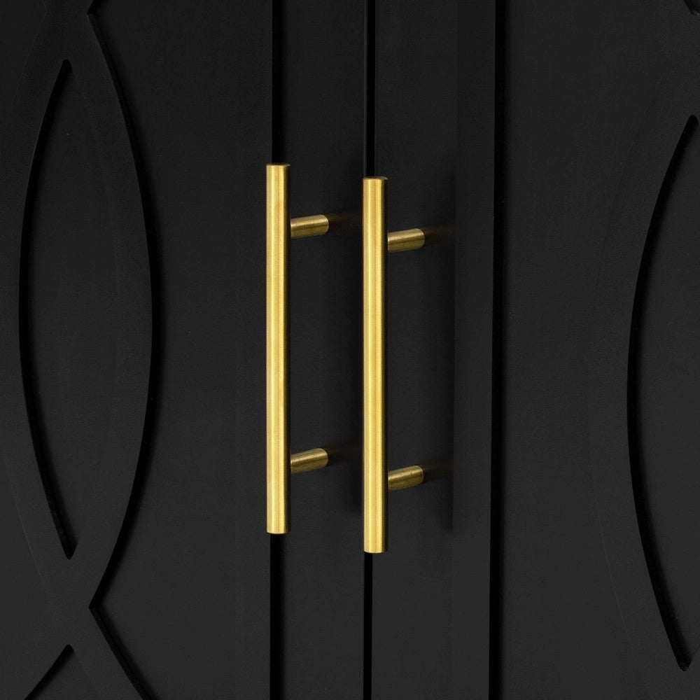 Mobile alto con ripiani regolabili e luci LED ¨C Minimal ¨C Nero, salvaspazio, 45x170x35 cm