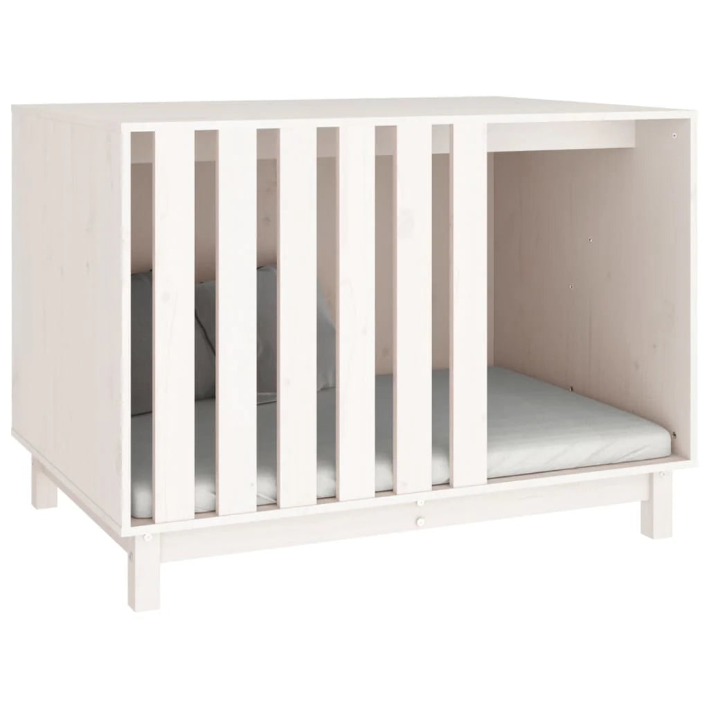 Cuccia per cani 100 x 70 x 72 cm in legno massello di pino bianco 02_0043435