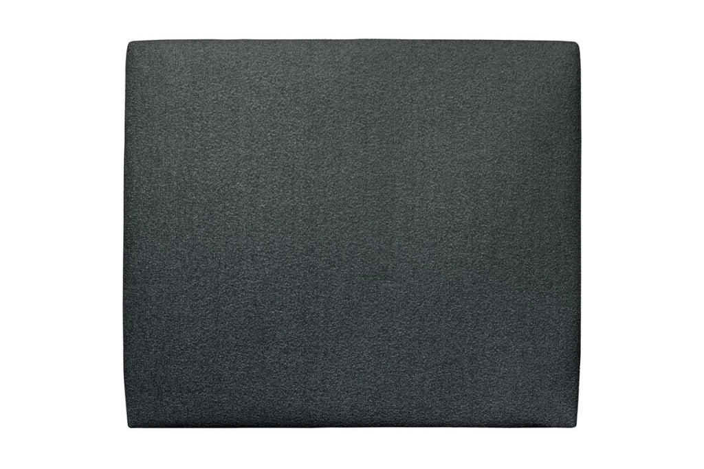 Testiera in tessuto bouclé nero liscio L135 cm
