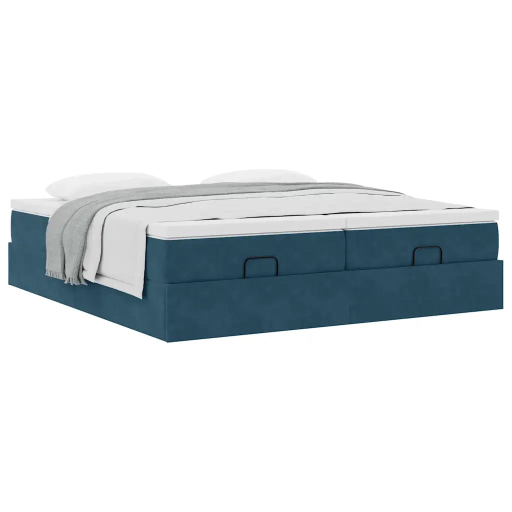Struttura Letto Pouf con Materassi 160x200 cm Velluto 3311259