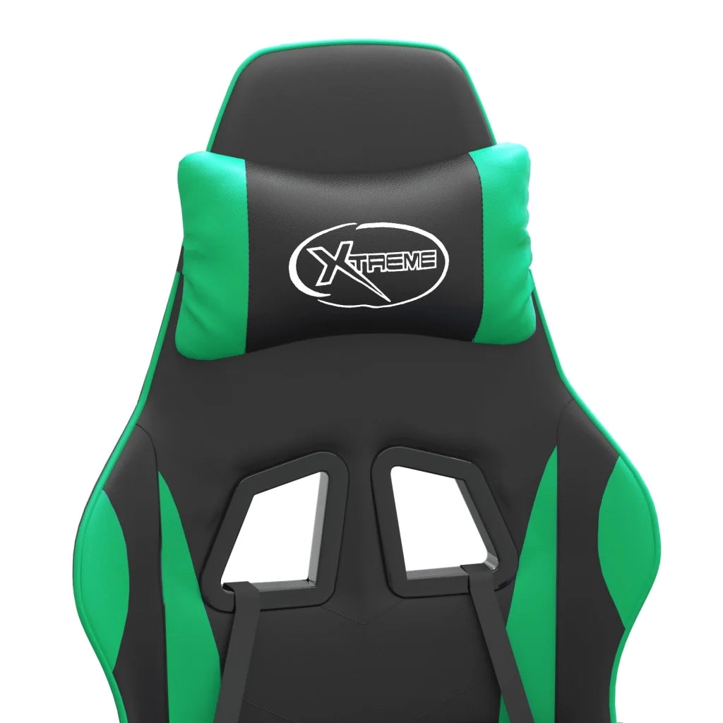 Sedia da Gaming Nera e Verde in Similpelle 3143869