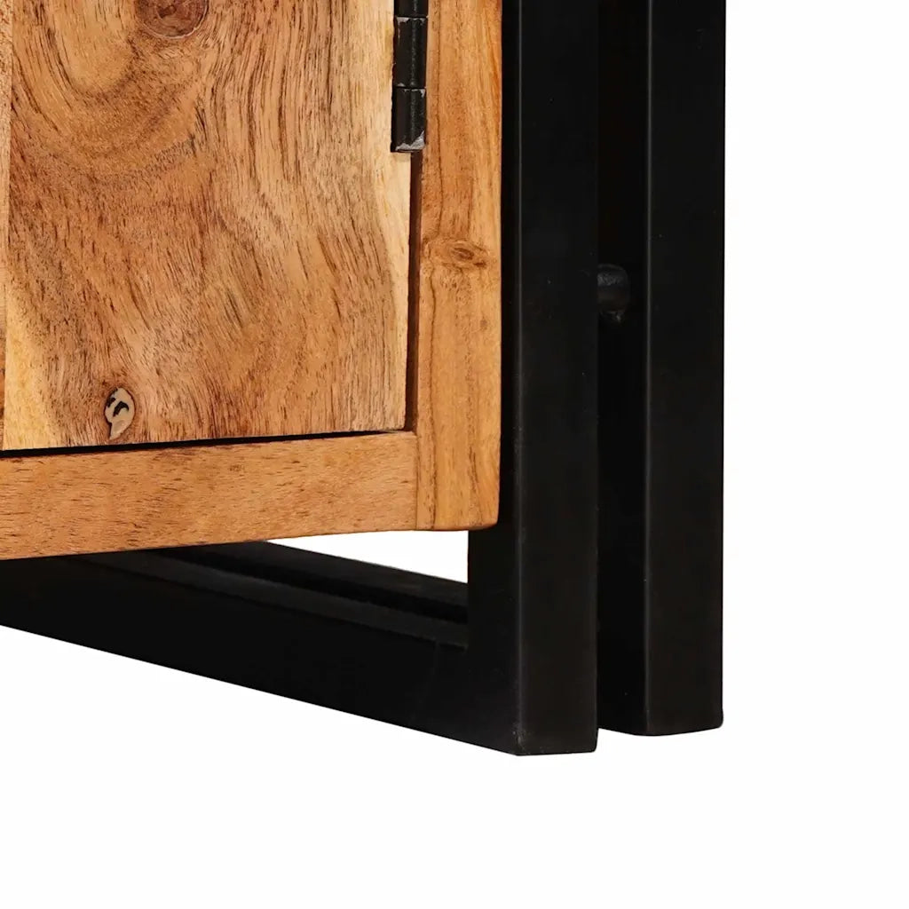 Libreria con Porte Marrone Legno massello di acacia e metallo 4104770