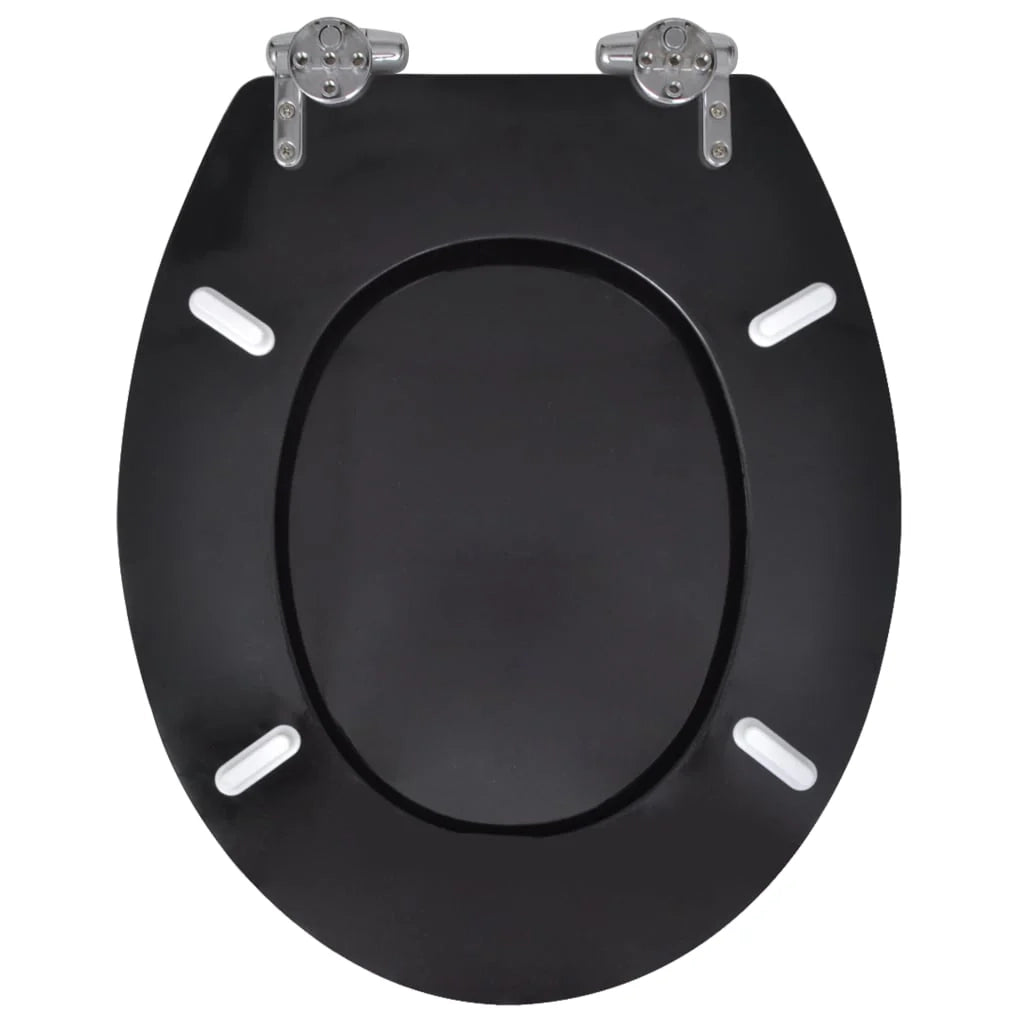 Sedile WC con coperchio a chiusura ammortizzata struttura in MDF nero 02_0002876