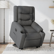 Poltrona Alzapersona Reclinabile Elettrica Grigio Scuro Tessuto 3206580