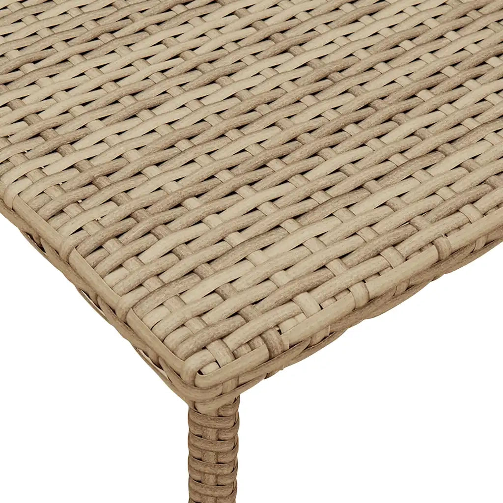 vidaXL Tavolino da Giardino Rettangolare Beige 60x40x37 cm Polyrattan