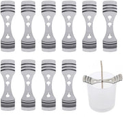 Sostegno per candele con 3 posizioni - Fusto di candela - Custodia per candelino - Materiale metallico - 10 pezzi - Duraturo e resistente al calore - Accessorio per candele