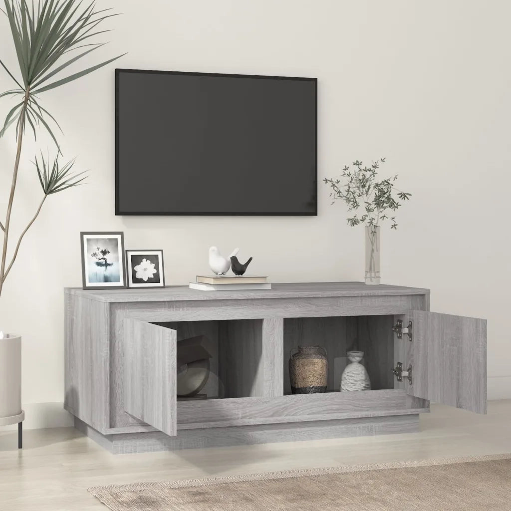 Tavolino da Salotto-Tavolino da soggiorno-Tavolo Grigio Sonoma 102x50x44cm Legno Multistrato