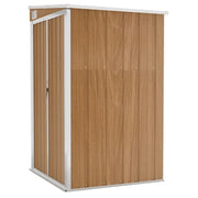 Casetta da giardino a parete 118 x 100 x 178 cm acciaio zincato marrone 02_0044057