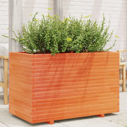 Fioriera Giardino-Vaso da Esterno-Contenitore per Piante Marrone Cera 110x60x72 cm Legno Massello Pino
