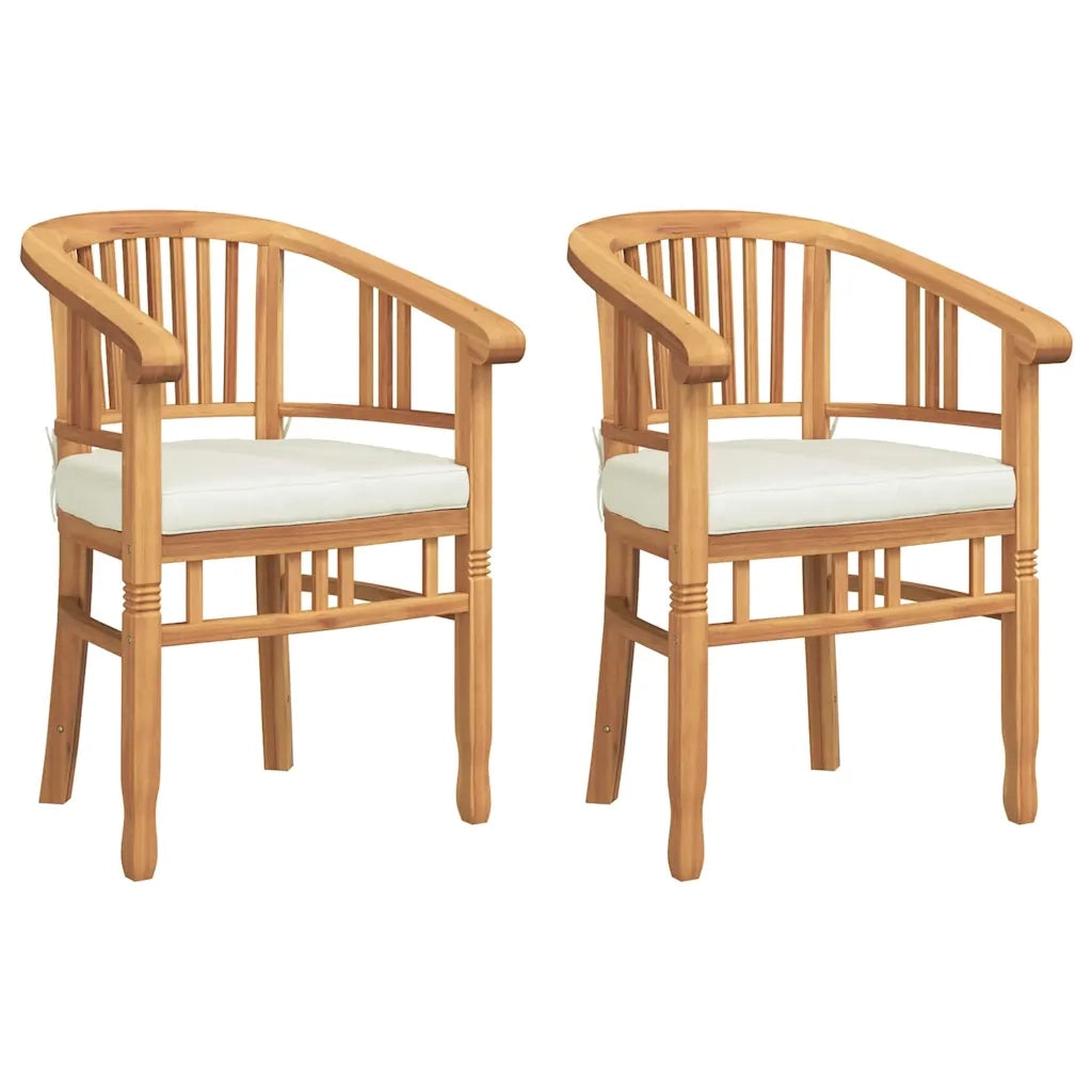 vidaXL Sedie da giardino 2 pcs Marrone 63 x 58 x 89 cm