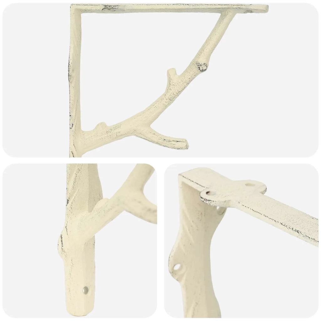 Supporti per mensole da parete 12 pz Bianco Antico 42038852