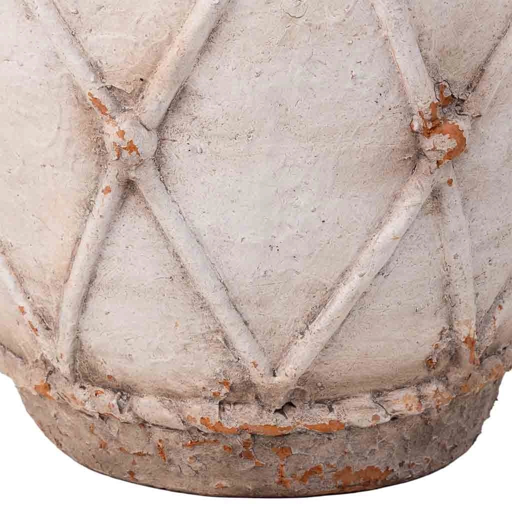Vaso decorativo color pietra, 35x35x44h cm