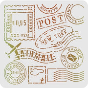 Corona d'oro - Stencil per corrispondenza - Decorazione stencil - Rinnovabile 30x30cm - Pittura su legno - Stencil per parete e tessuto