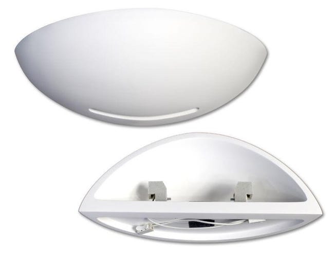 UNIVERSO APPLIQUE GESSO A PARETE DOPPIA EMISSIONE LAMPADA R7S INTERNO MEZZA LUNA