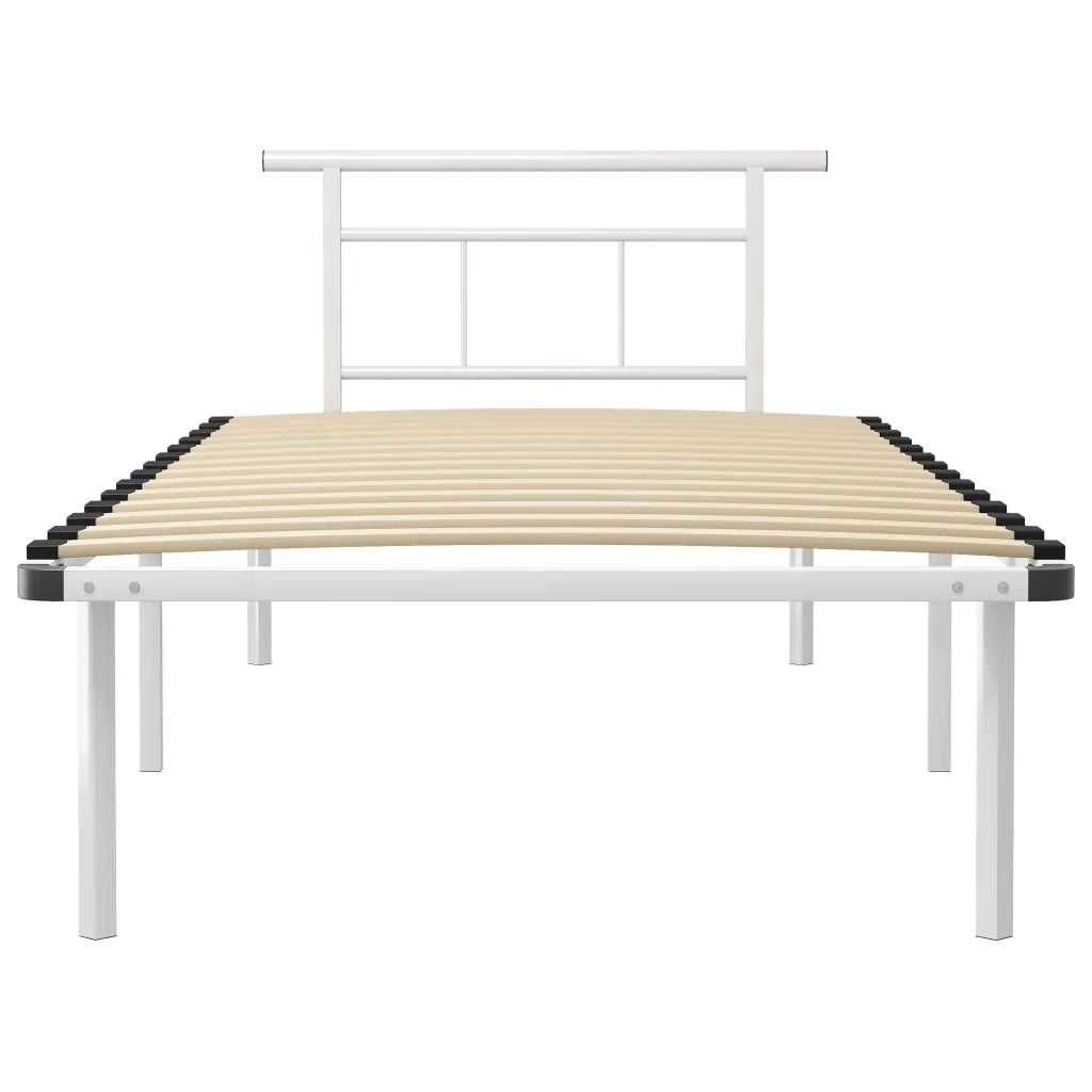Giroletto-Struttura Letto Bianco in Metallo 100x200 cm 435404