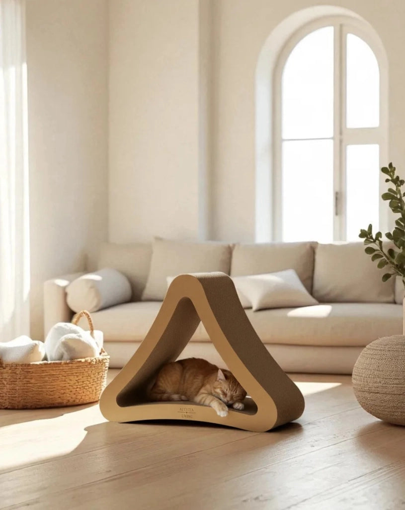 Tiragraffi per gatti DELTA, 2 in 1 in cartone ondulato 64 x 34 x 54 cm