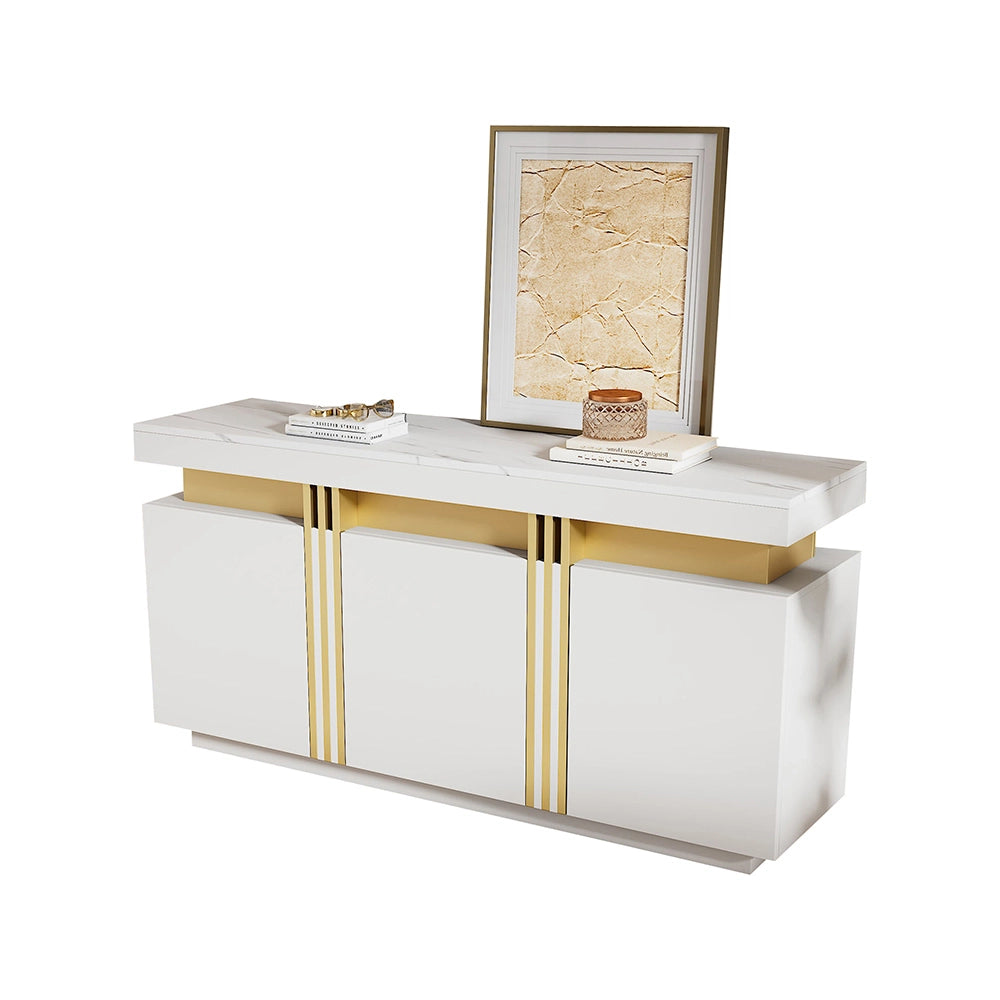 Buffet - Xylo - 3porte bianco platino 140x38x70cm