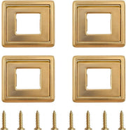 Maniglia Quadrata per Porte a Tasca - Set da 4 - Oro - 31mm Distanza dei Fori - Inclusi Viti