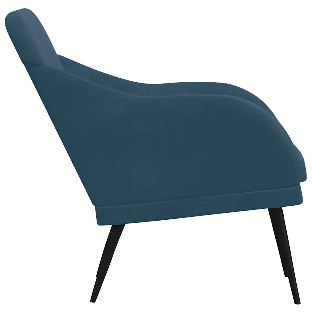 Poltrona Blu 63x76x80 cm Velluto cod mxl 14201