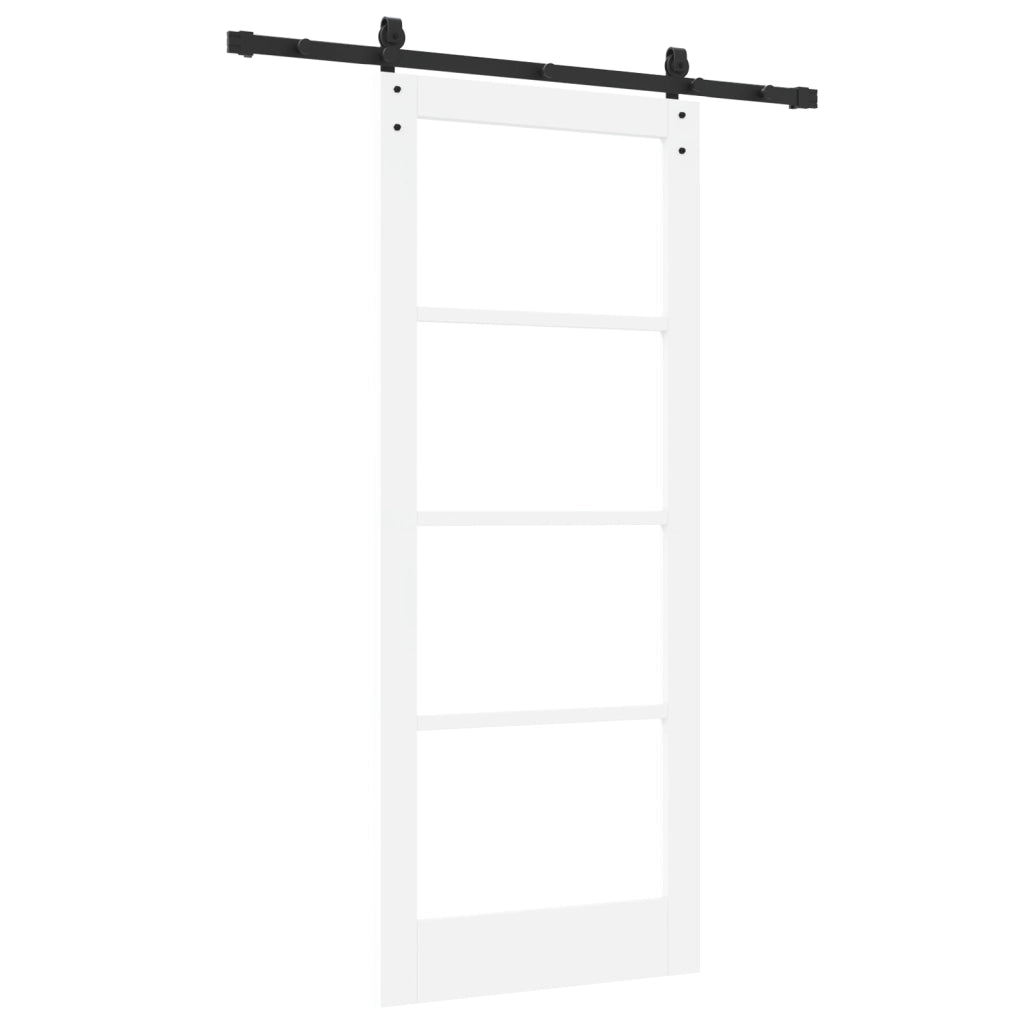 Porta Scorrevole  con Set di Ferramenta 'ORKDAL'Bianca 83x202 cm