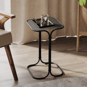 Cerami, Tavolino da Salotto Forma Quadrato, 30x30x52h cm Nero